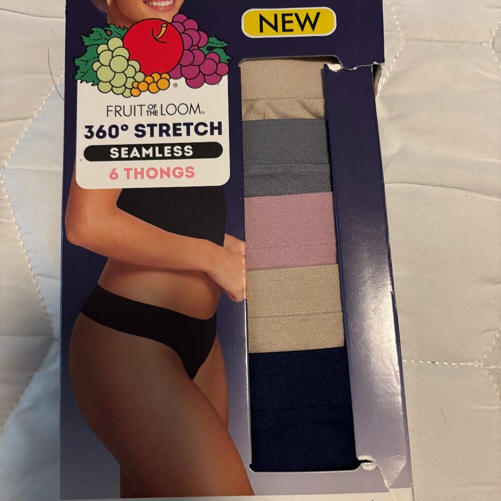 New in Box-6 Pack Seamless Thongs